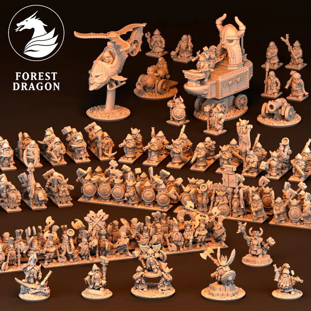 Dwarfs Army Bundle | Forest Dragon 10mm Fantasy Wargaming Miniatures Role Playing Miniatures