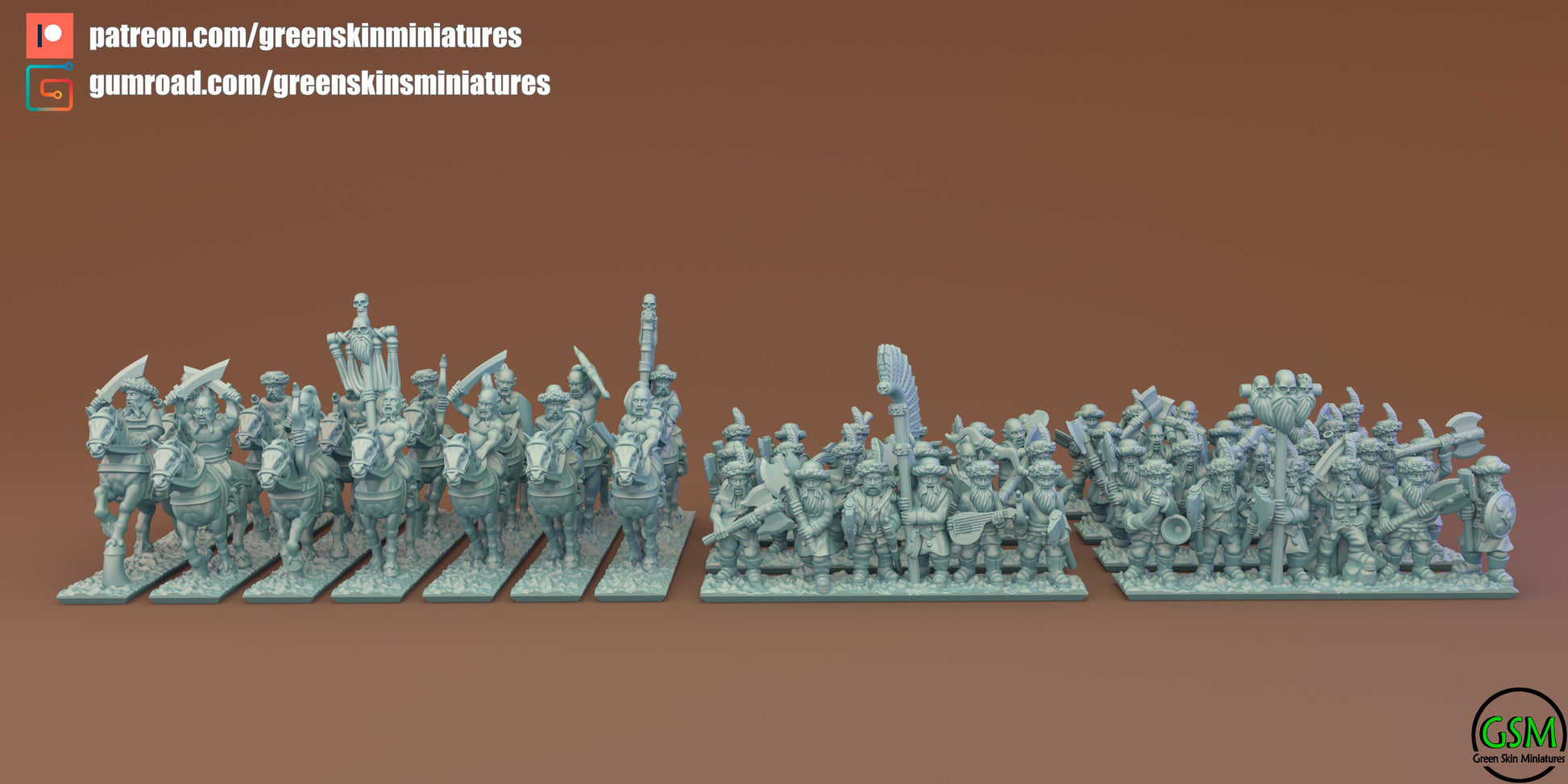 Kyivlev Army Bundle | Greenskin Miniatures 10mm Fantasy Wargaming Miniatures Role Playing Miniatures