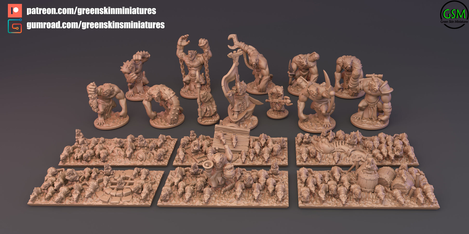Verminkin Army Bundle | Greenskin Miniatures 10mm Fantasy Wargaming Miniatures Role Playing Miniatures