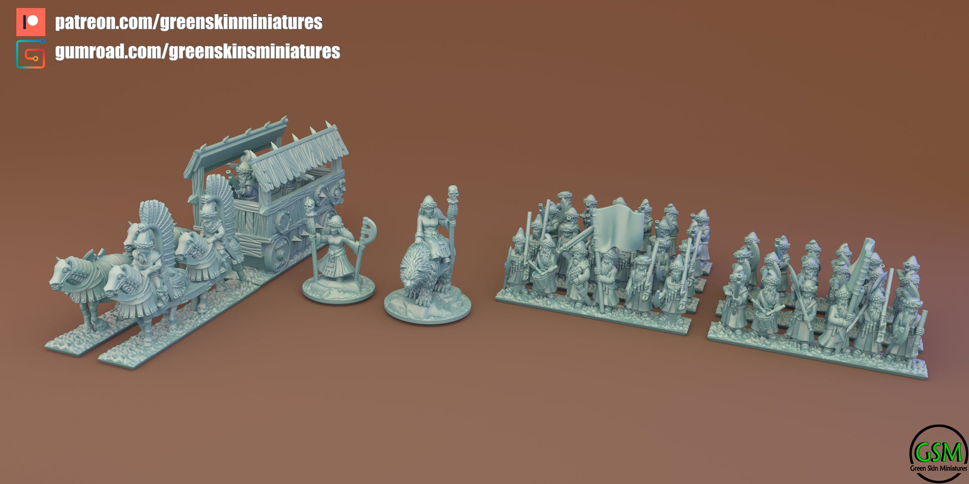 Kyivlev Army Bundle | Greenskin Miniatures 10mm Fantasy Wargaming Miniatures Role Playing Miniatures