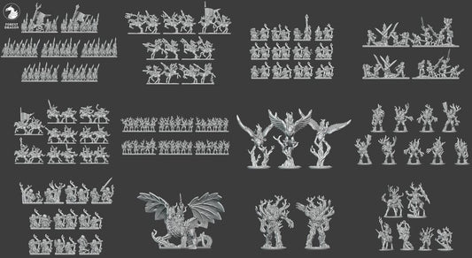 Wood Elves Army Bundle | Forest Dragon 10mm Fantasy Wargaming Miniatures Role Playing Miniatures