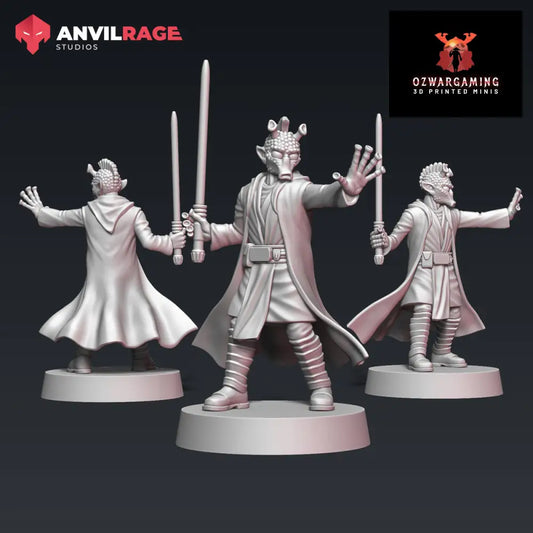 Rodian Master | Anvilrage Galactic SciFi Miniatures 32mm 1/47 Legion Scale Role Playing Miniatures