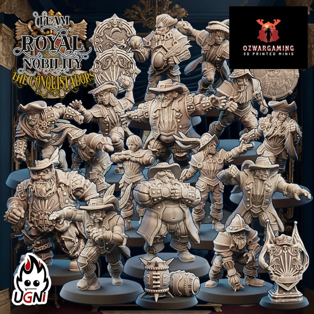 Royal Nobility Fantasy Football Team | Ugni Miniatures Role Playing Miniatures