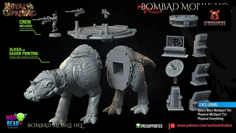 Royal Uprising Bombad Mobile HQ | Warbear Studios 28mm SciFi Wargaming Miniatures Role Playing Miniatures