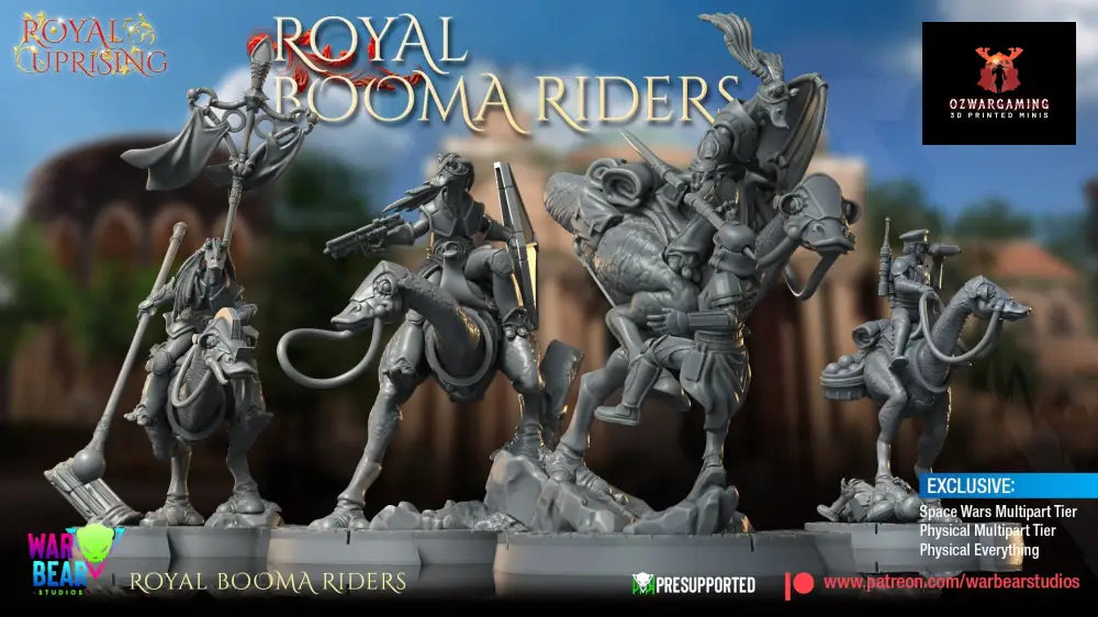 Royal Uprising Boom Riders | Warbear Studios 28mm SciFi Wargaming Miniatures Role Playing Miniatures