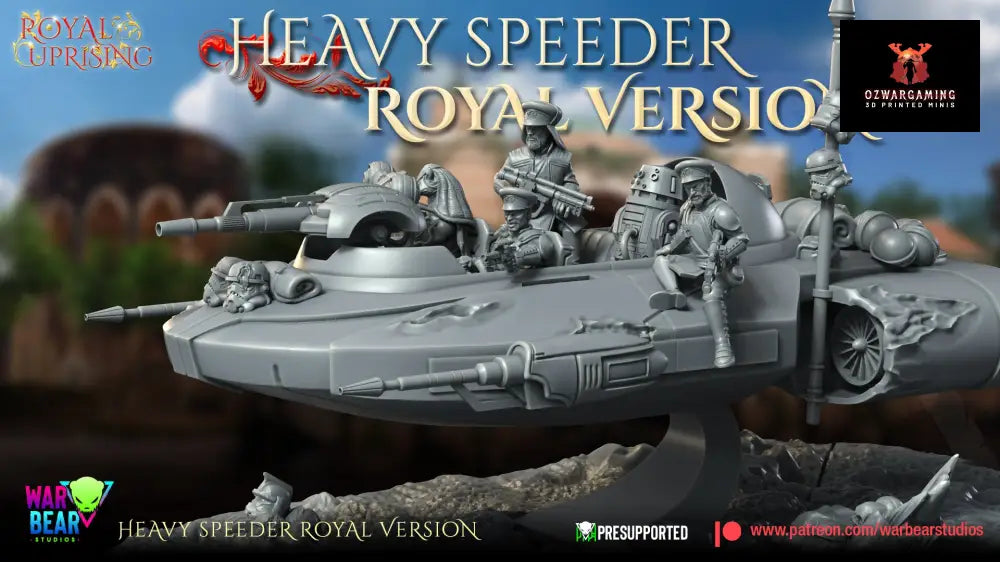 Royal Uprising Royal Heavy Speeder | Warbear Studios 28mm SciFi Wargaming Miniatures Role Playing Miniatures