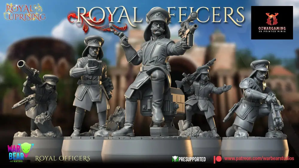 Royal Uprising Royal Officers | Warbear Studios 28mm SciFi Wargaming Miniatures Role Playing Miniatures