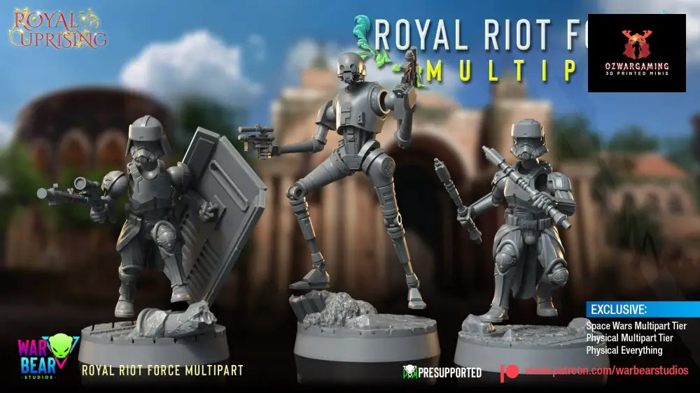 Royal Uprising Royal Riot Force Build Kit | Warbear Studios 28mm SciFi Wargaming Miniatures Role Playing Miniatures