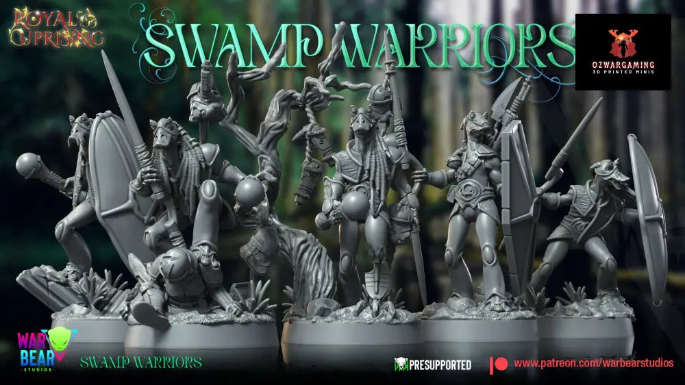 Royal Uprising Swamp Warriors | Warbear Studios 28mm SciFi Wargaming Miniatures Role Playing Miniatures