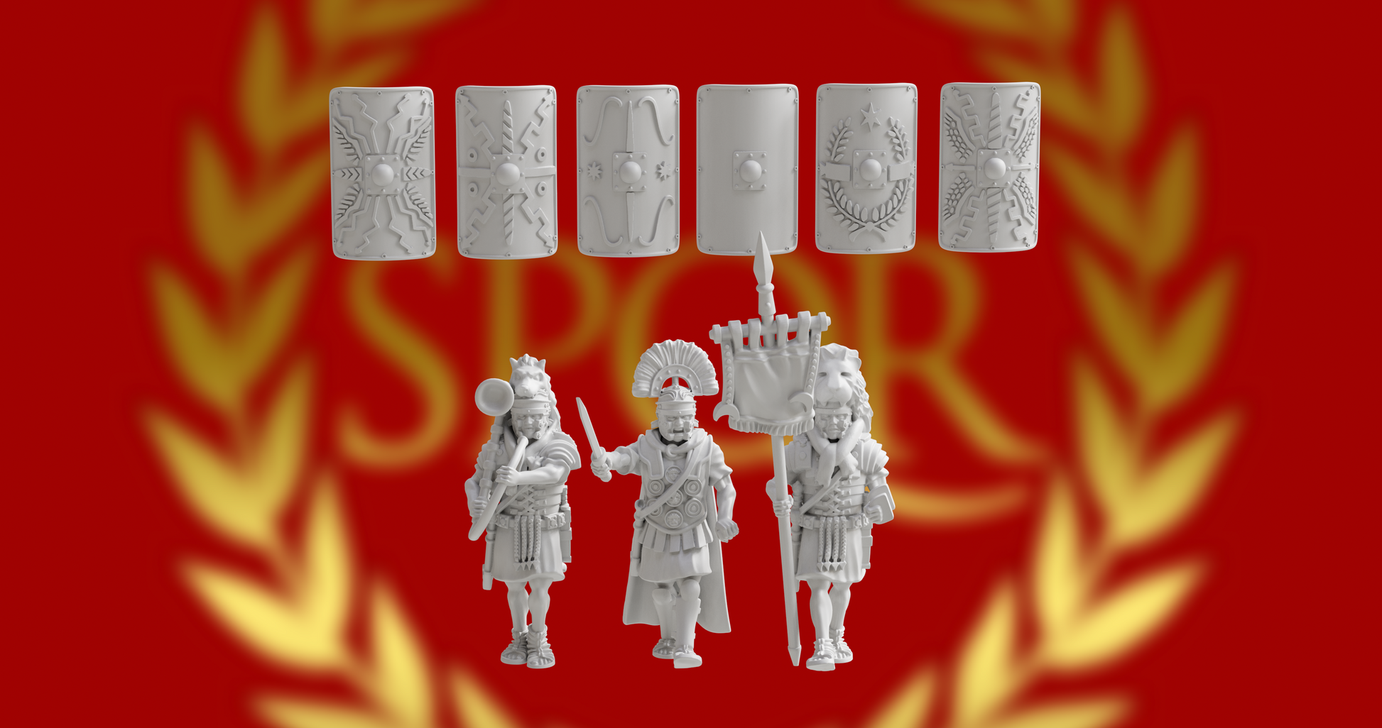 Imperial Roman Praetorian Command 2 | 3D Breed 28mm Ancients Wargaming Miniatures Role Playing Miniatures