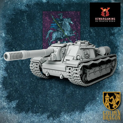 Russian Empire SU-38 ’St. Georg’ Tank Destroyer | Golden Dragon Games Weird WW2 Role Playing Miniatures
