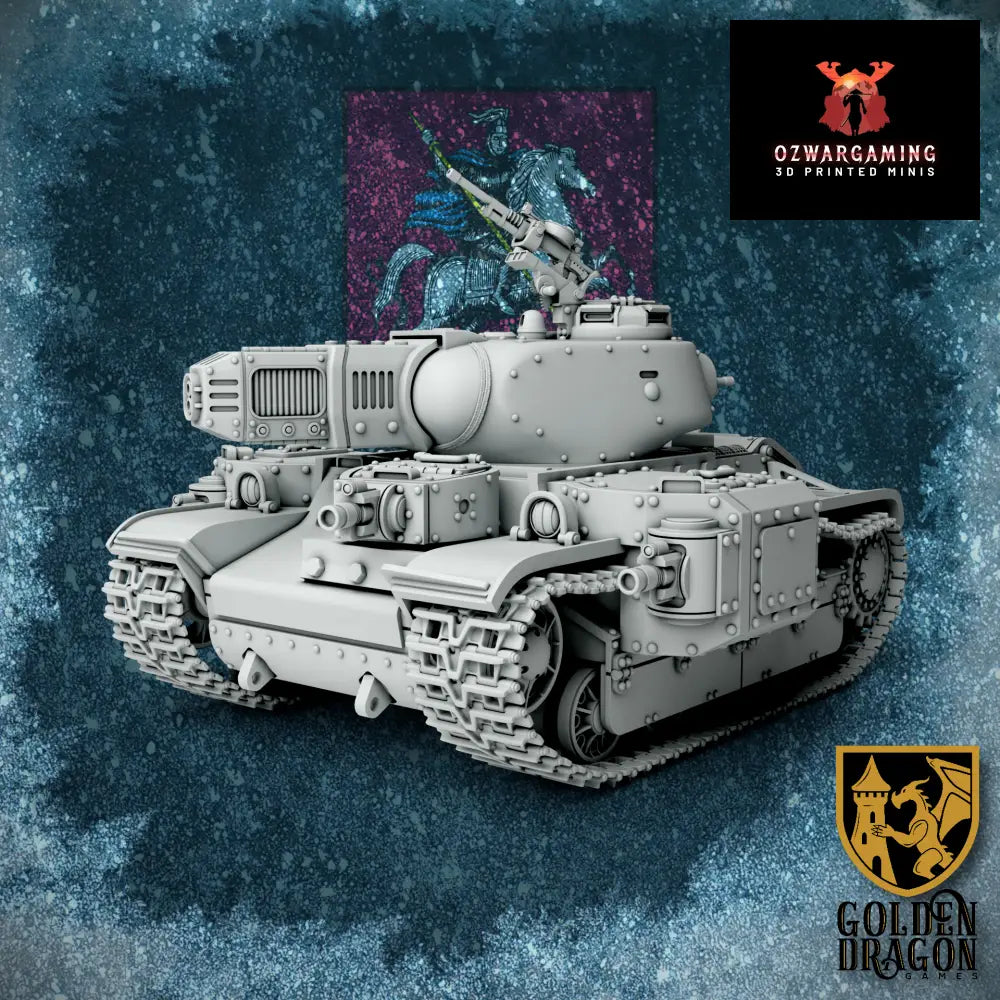Russian Empire T-30 ’St. Dmitry’ Battle Tank | Golden Dragon Games Weird WW2 Role Playing Miniatures