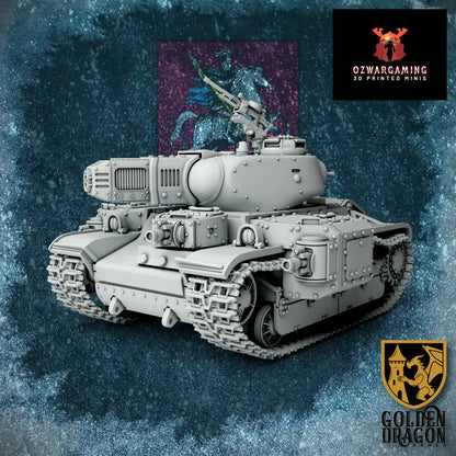 Russian Empire T-30 ’St. Dmitry’ Battle Tank | Golden Dragon Games Weird WW2 Role Playing Miniatures