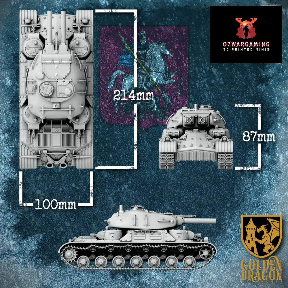 Russian Empire T-40 ’St. Mikhail’ Heavy Tank | Golden Dragon Games Weird WW2 Role Playing Miniatures