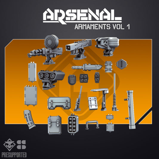 ARSENAL MCV: Armaments | Skullforge Studios 32mm Wargaming Miniatures Role Playing Miniatures