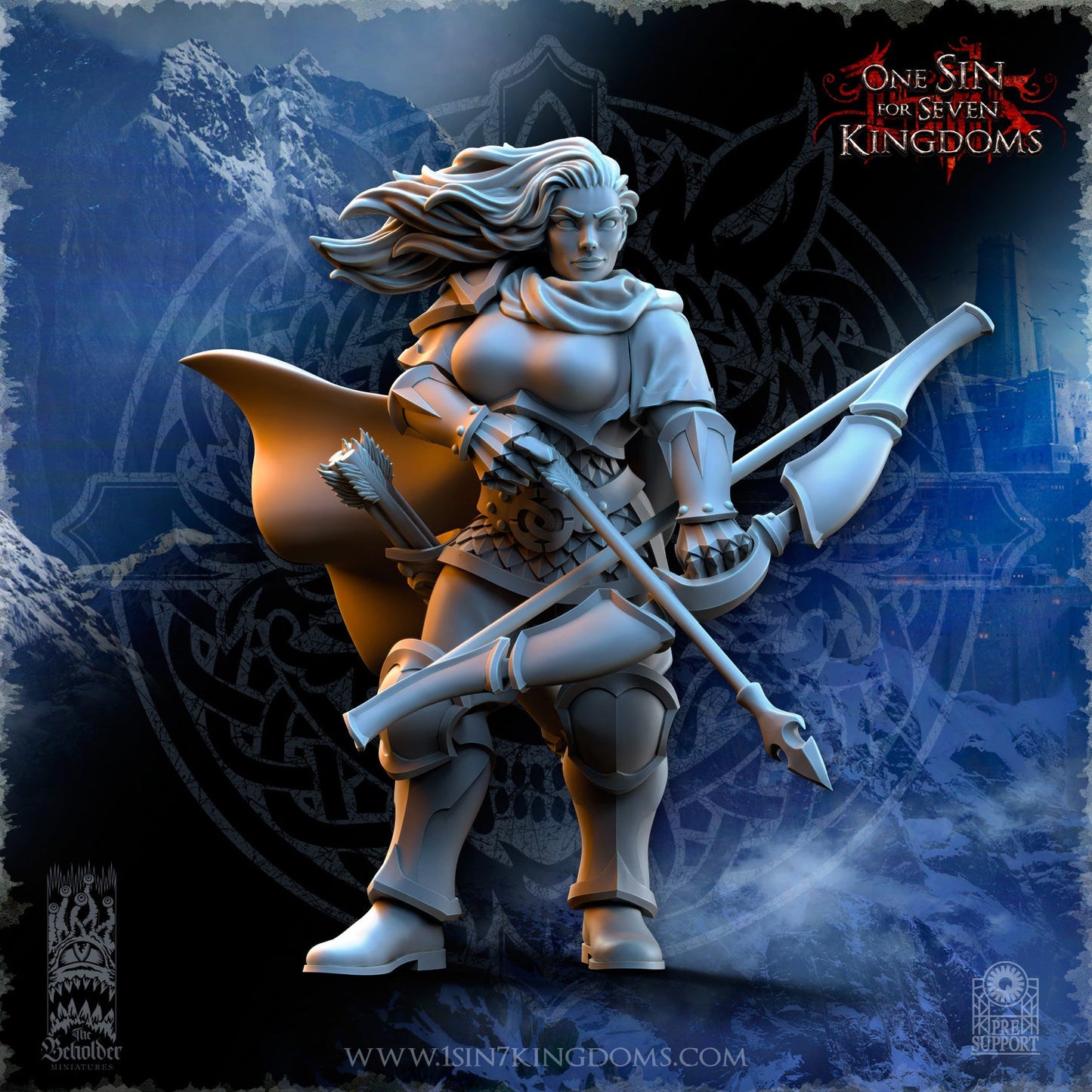 Stormwolves Revna ’The Orc Hunter’ | The Beholder Miniatures 28/32mm Fantasy Wargaming Miniatures