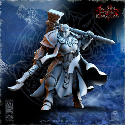 Stormwolves Valeskya Stormwolf Captain | The Beholder Miniatures 28/32mm Fantasy Wargaming Miniatures