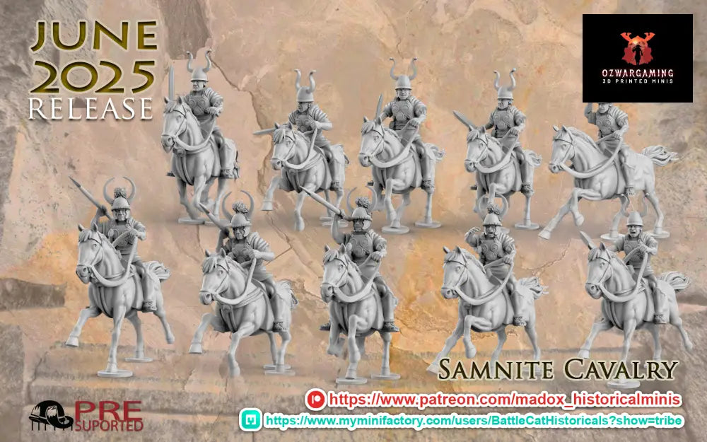 Samnite Cavalry | Battlecat 28mm Historical Wargaming Miniatures Role Playing Miniatures