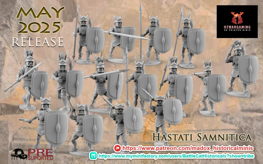 Samnite Hastati | Battlecat 28mm Historical Wargaming Miniatures Role Playing Miniatures