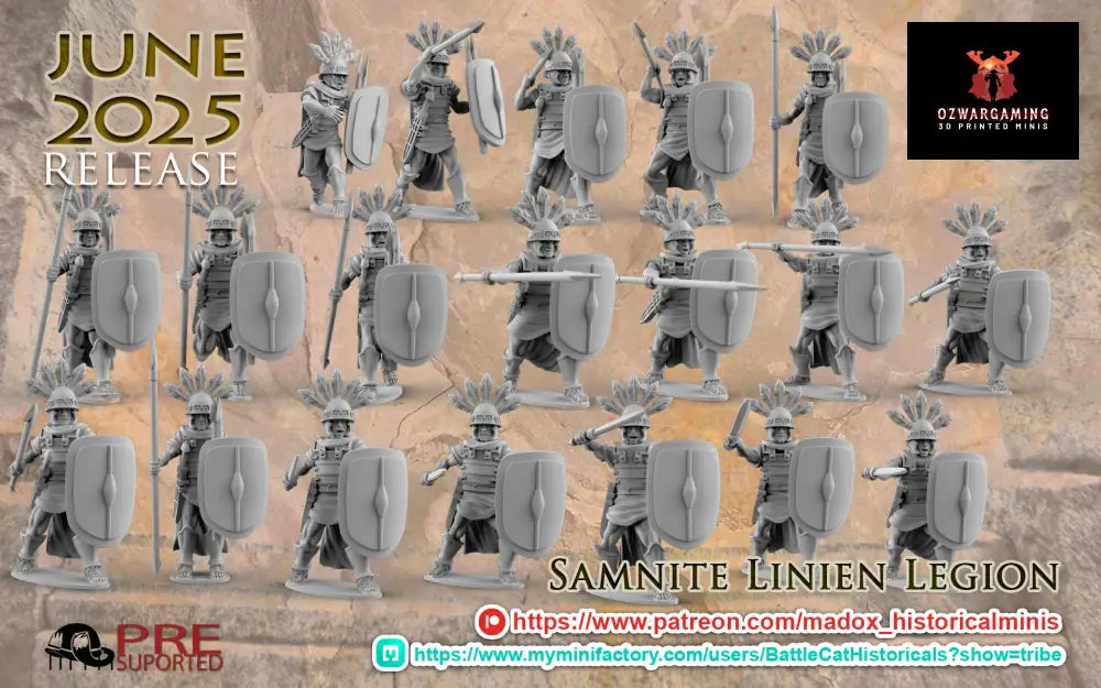 Samnite Linen Legion | Battlecat 28mm Historical Wargaming Miniatures Role Playing Miniatures
