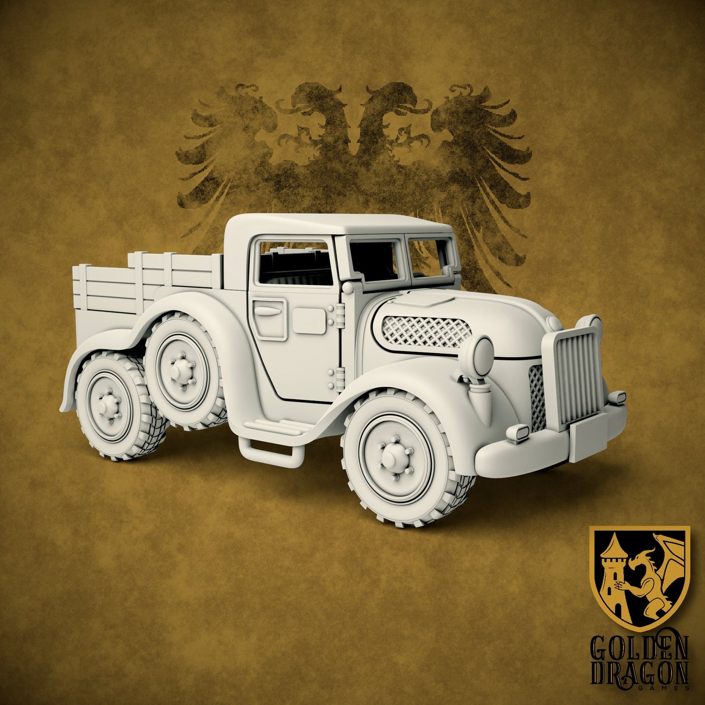 Holy Roman Empire Staff Car and Light Truck | Golden Dragon Games Weird WW2 Role Playing Miniatures
