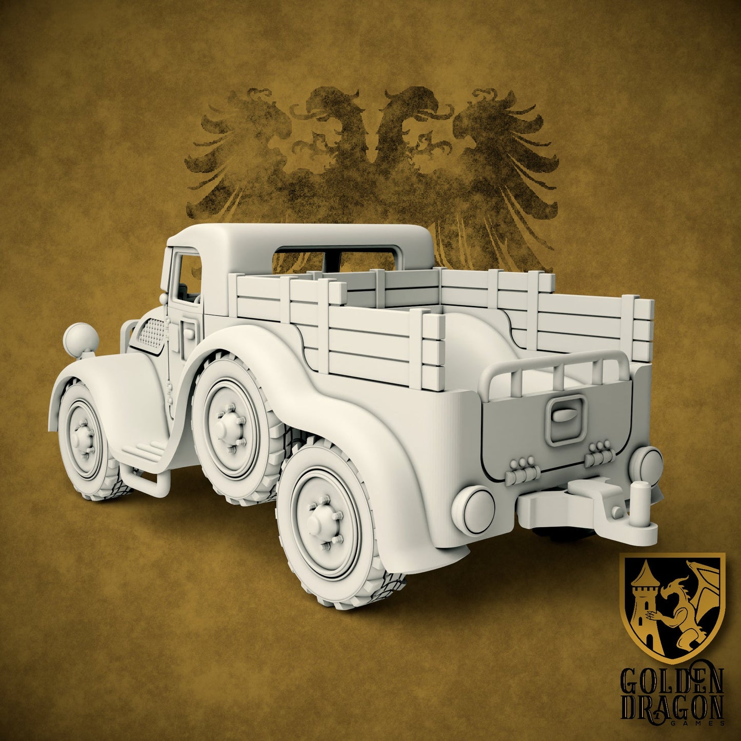 Holy Roman Empire Staff Car and Light Truck | Golden Dragon Games Weird WW2 Role Playing Miniatures