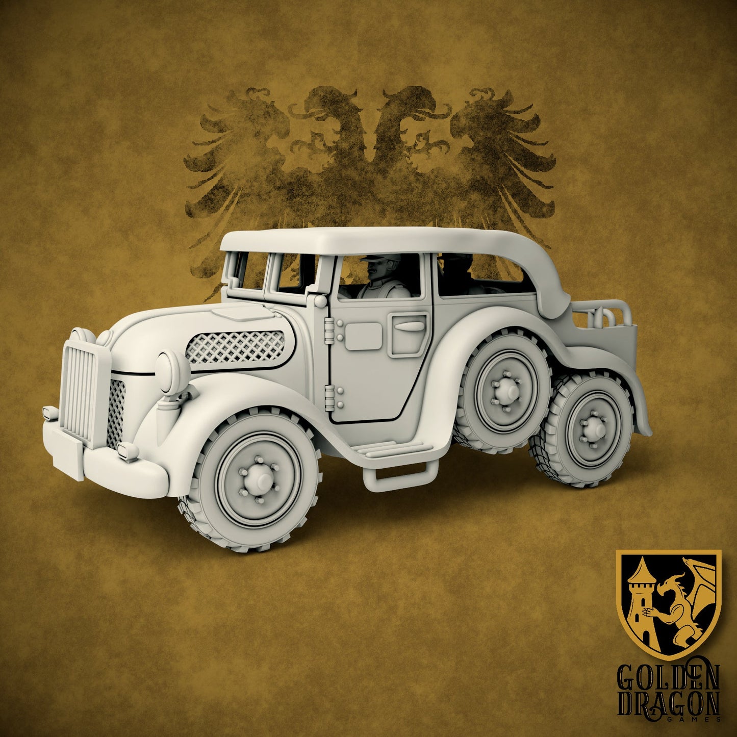 Holy Roman Empire Staff Car and Light Truck | Golden Dragon Games Weird WW2 Role Playing Miniatures