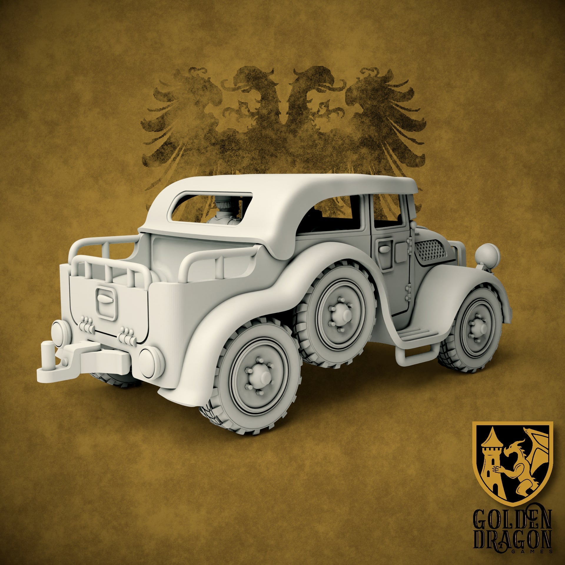 Holy Roman Empire Staff Car and Light Truck | Golden Dragon Games Weird WW2 Role Playing Miniatures