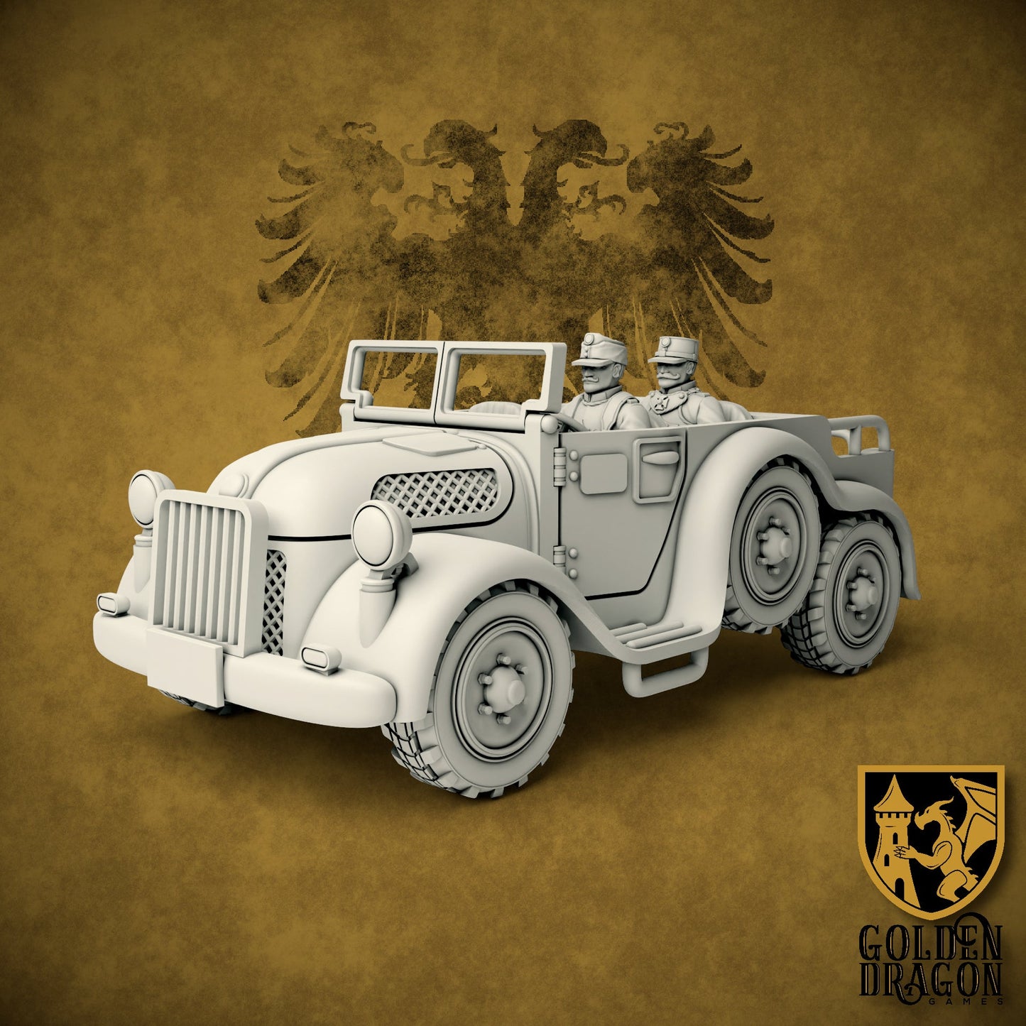 Holy Roman Empire Staff Car and Light Truck | Golden Dragon Games Weird WW2 Role Playing Miniatures
