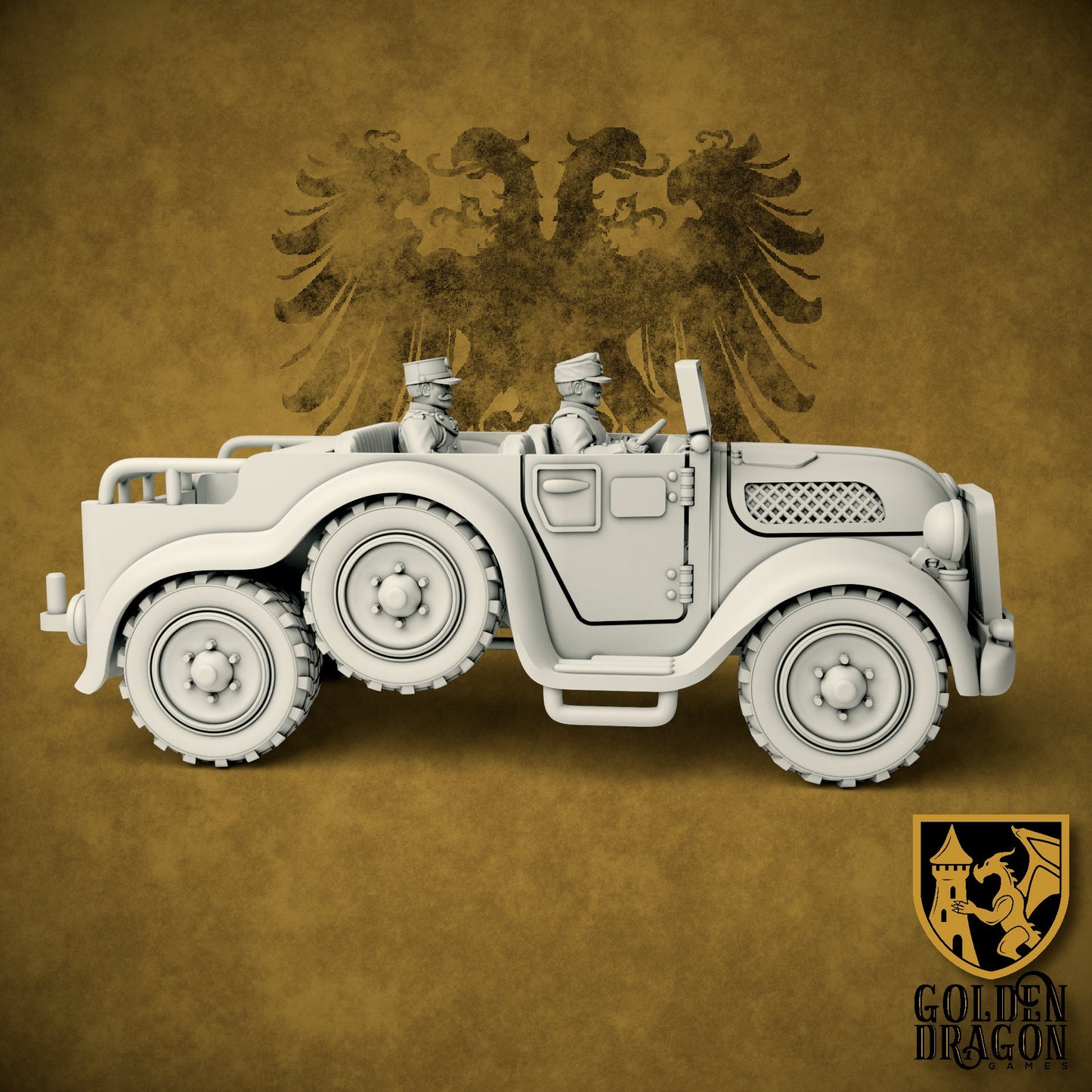 Holy Roman Empire Staff Car and Light Truck | Golden Dragon Games Weird WW2 Role Playing Miniatures