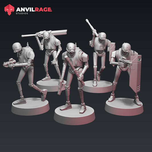 Empire Security Droids | Anvilrage Galactic SciFi Miniatures 32mm 1/47 Legion Scale Role Playing Miniatures