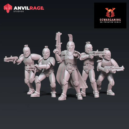 Senate Guards | Anvilrage Galactic SciFi Miniatures 32mm 1/47 Legion Scale Role Playing Miniatures