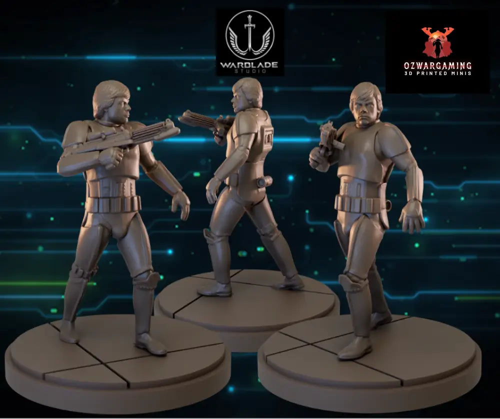 Shatter Scale Luke Trooper | Warblade Studios 40mm Miniatures Role Playing Miniatures