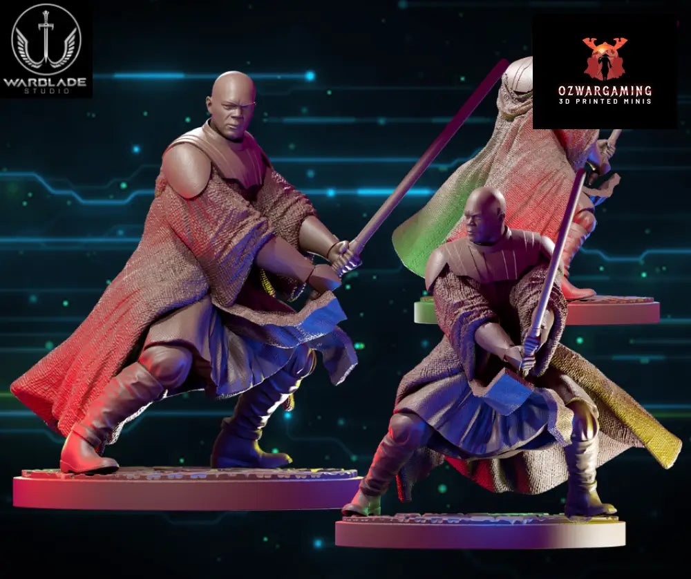 Shatter Scale Mace Windu Clone Wars | Warblade Studios 40mm Miniatures Role Playing Miniatures