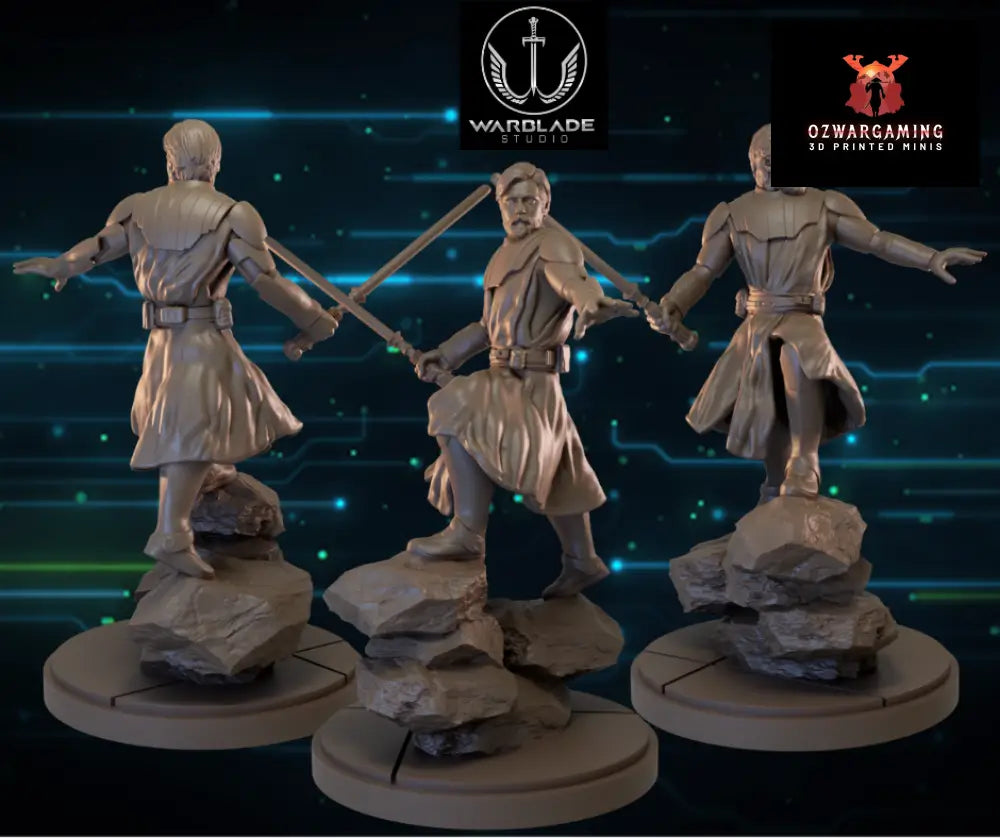 Shatter Scale ObiWan Clone Wars | Warblade Studios 40mm Miniatures Role Playing Miniatures