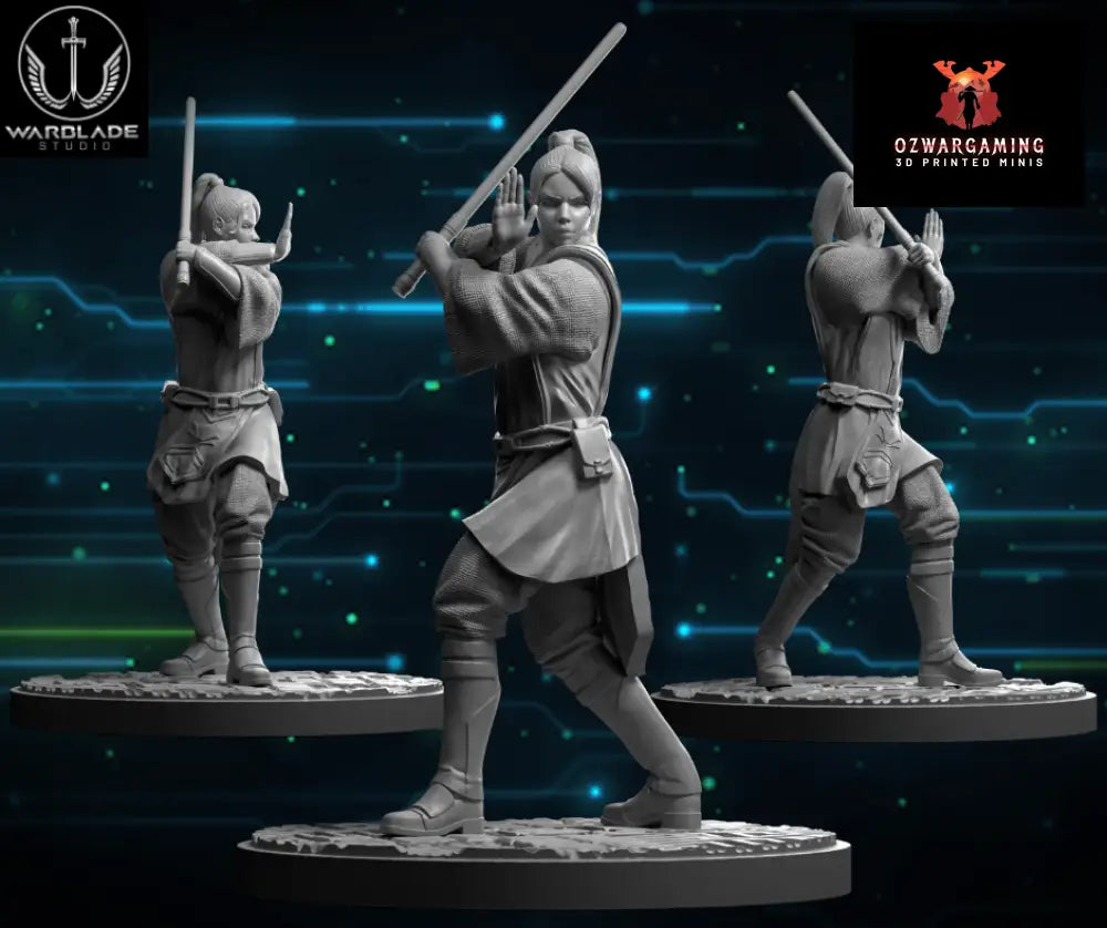Shatter Scale Vernestra Rwoh Saber | Warblade Studios 40mm Miniatures Role Playing Miniatures