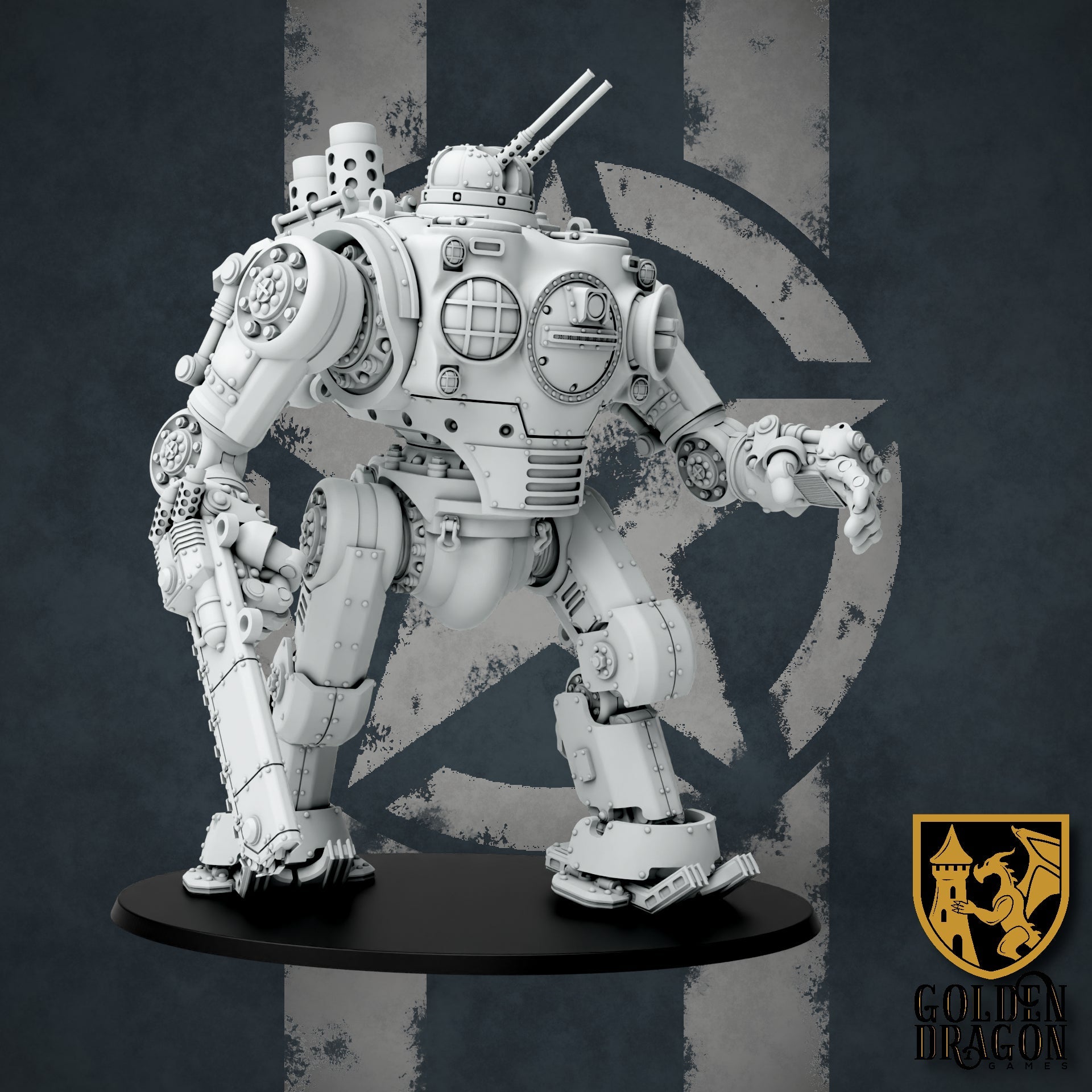 United States of America X74 Catamount Heavy Battle Walker | Golden Dragon Games Weird WW2 Role Playing Miniatures