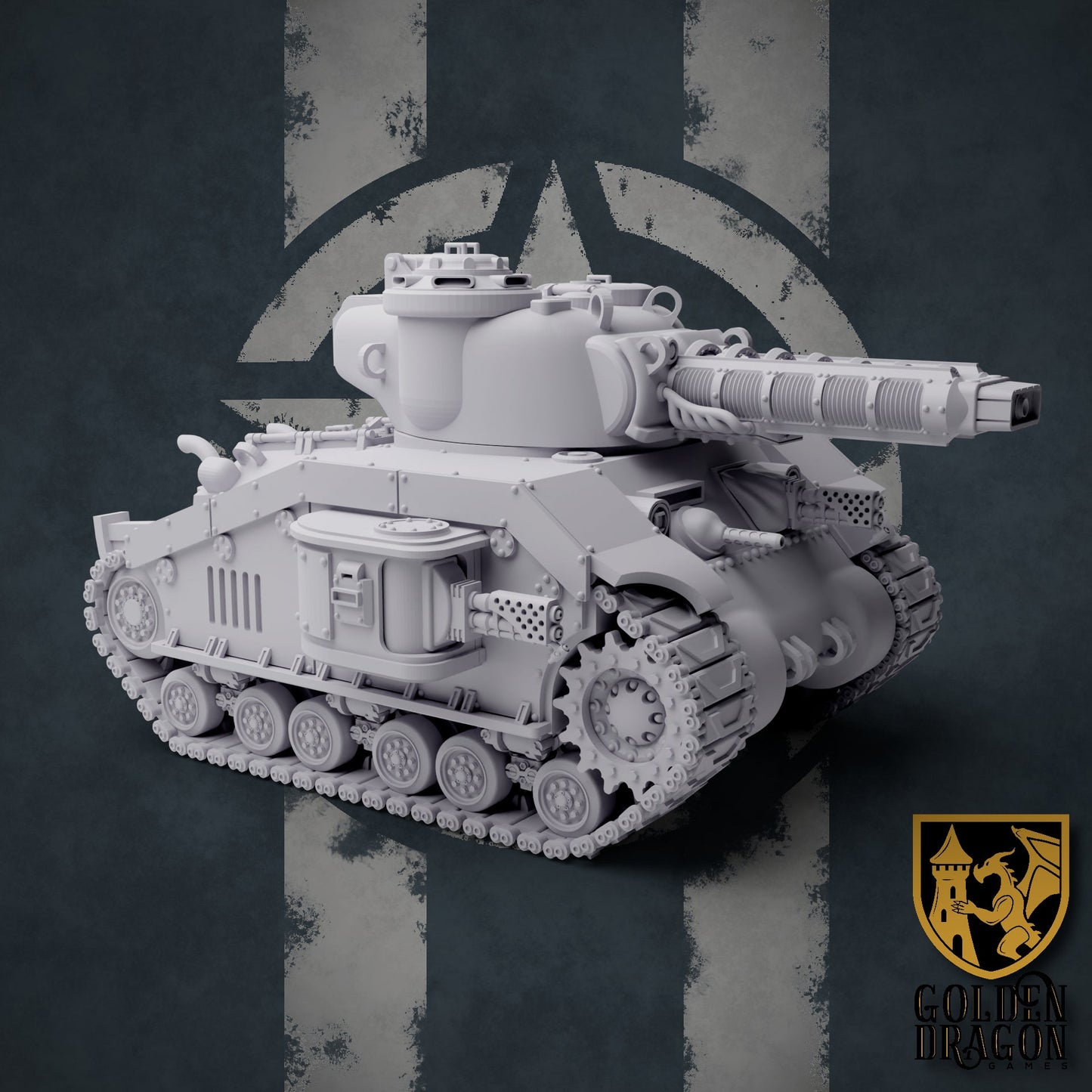 United States of America M40 Sherman Battle Tank | Golden Dragon Games Weird WW2 Role Playing Miniatures