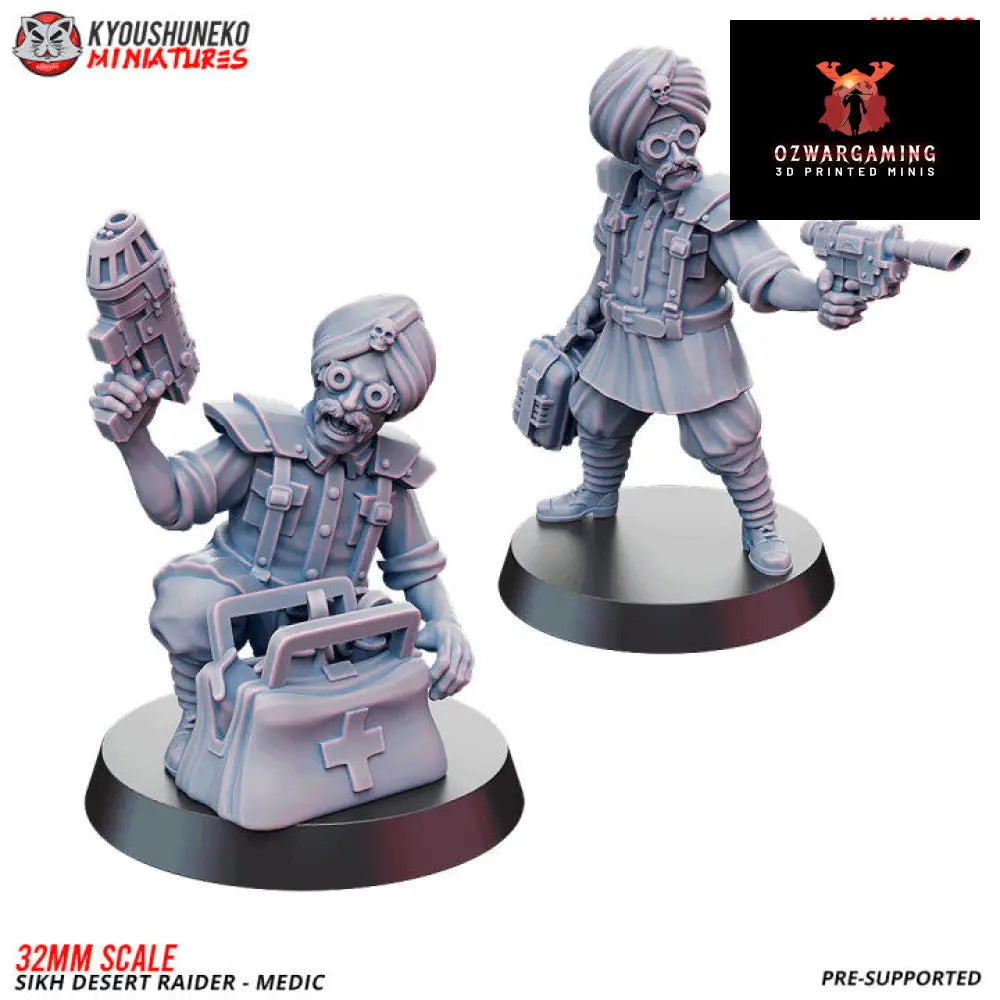Sikh Desert Raider Medics | Kyoushuneko 32mm Grimdark Wargaming Miniatures Role Playing Miniatures