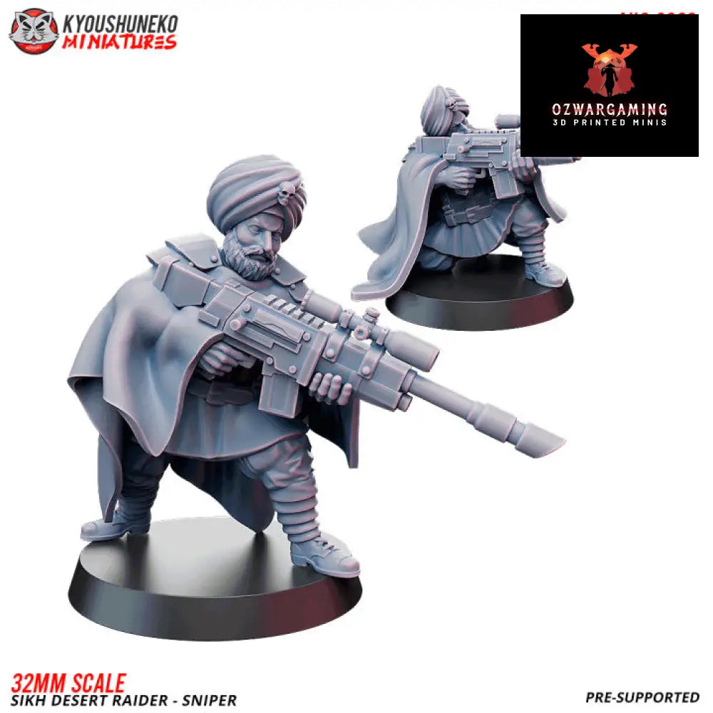 Sikh Desert Raider Snipers | Kyoushuneko 32mm Grimdark Wargaming Miniatures Role Playing Miniatures