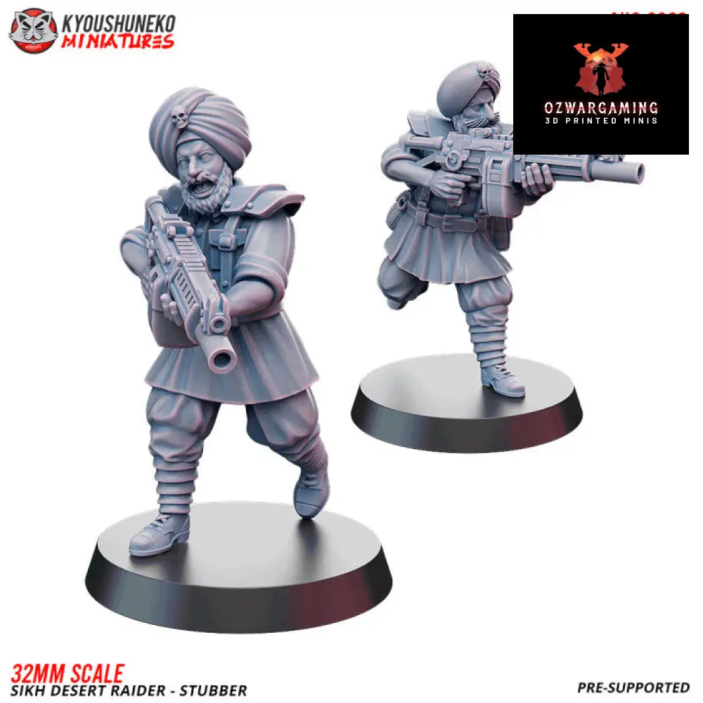 Sikh Desert Raider Stubbers | Kyoushuneko 32mm Grimdark Wargaming Miniatures Role Playing Miniatures