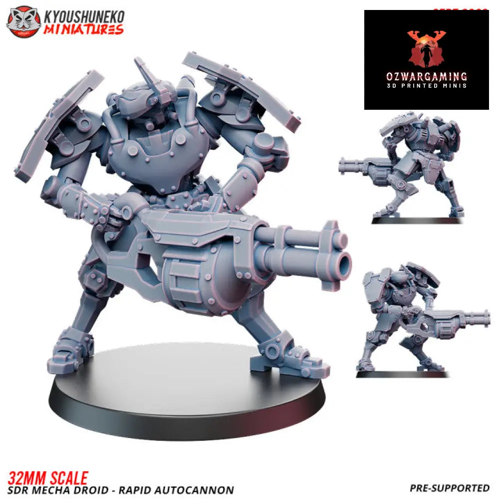 Sikh Desert Raiders Mecha Droid Autocannon | Kyoushuneko 32mm Grimdark Wargaming Miniatures Role Playing Miniatures
