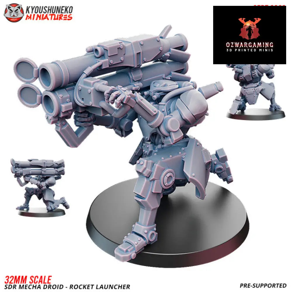 Sikh Desert Raiders Mecha Droid Rocket Launcher | Kyoushuneko 32mm Grimdark Wargaming Miniatures Role Playing Miniatures