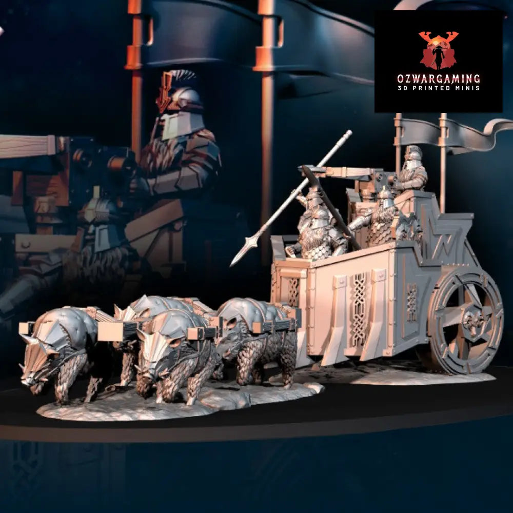 Silver Goat Dwarves Chariot | Davale Games 25mm Fantasy Wargaming Miniatures Role Playing Miniatures