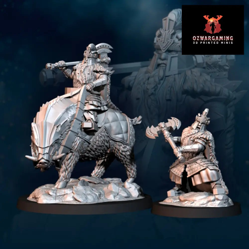 Silver Goat Dwarves Lord Iron | Davale Games 25mm Fantasy Wargaming Miniatures Role Playing Miniatures