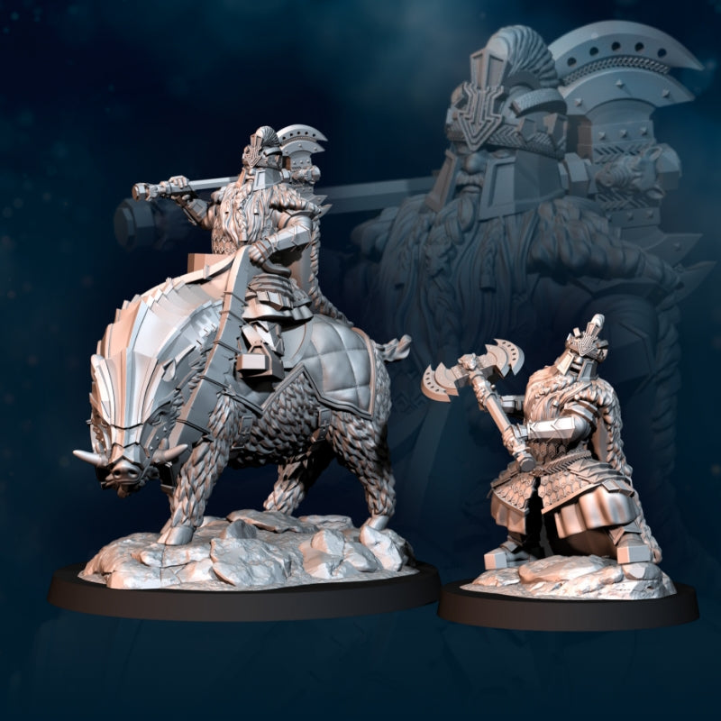 Silver Goat Dwarves Lord Iron | Davale Games 25mm Fantasy Wargaming Miniatures