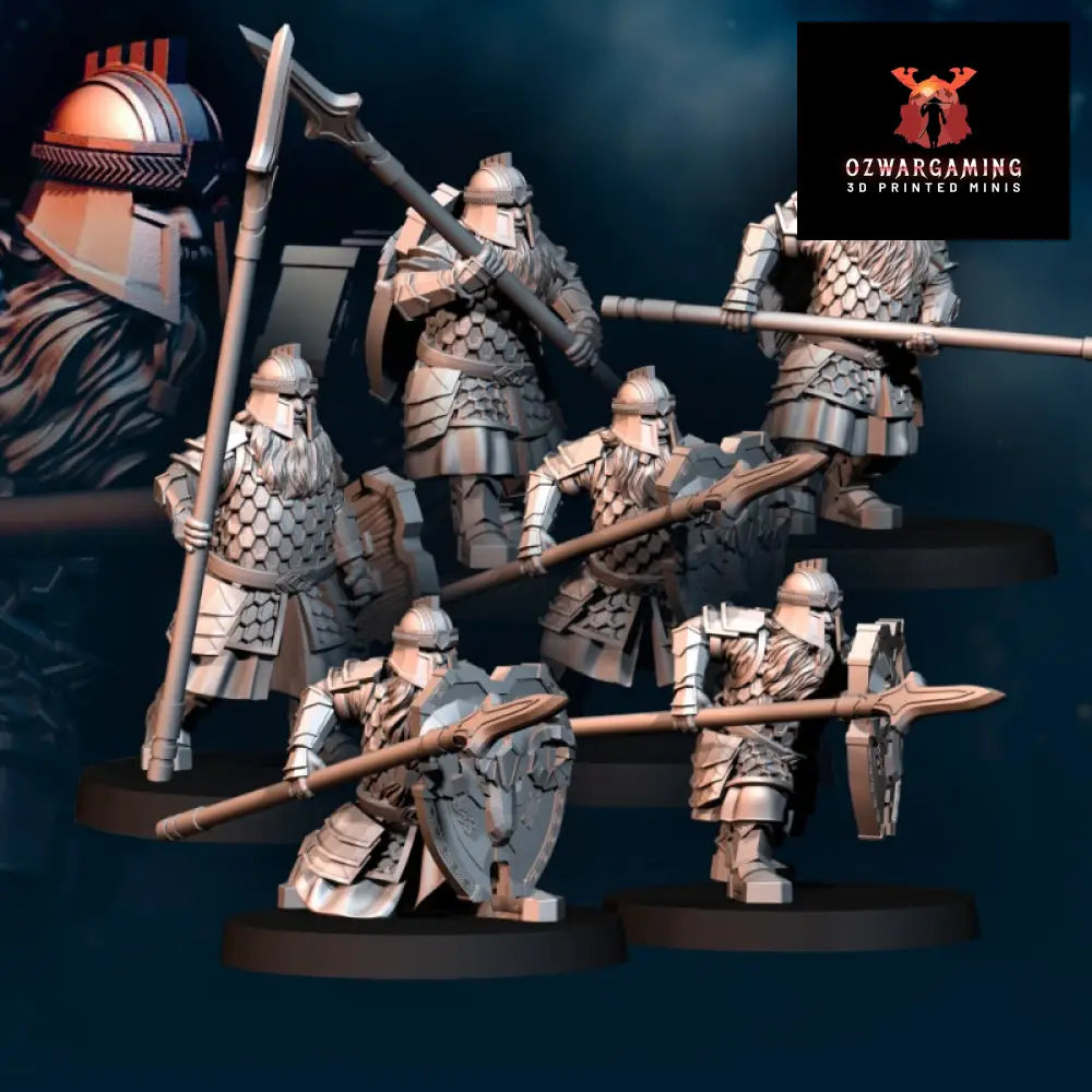Silver Goat Dwarves Spears | Davale Games 25mm Fantasy Wargaming Miniatures Role Playing Miniatures