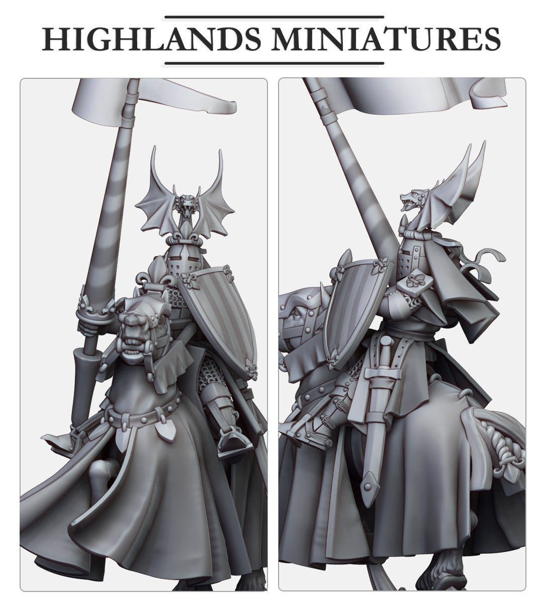 Kingdom Of Gallia Battle Sir Jaume | Highlands Miniatures 28/32mm Fantasy Wargaming Miniatures Role Playing Miniatures