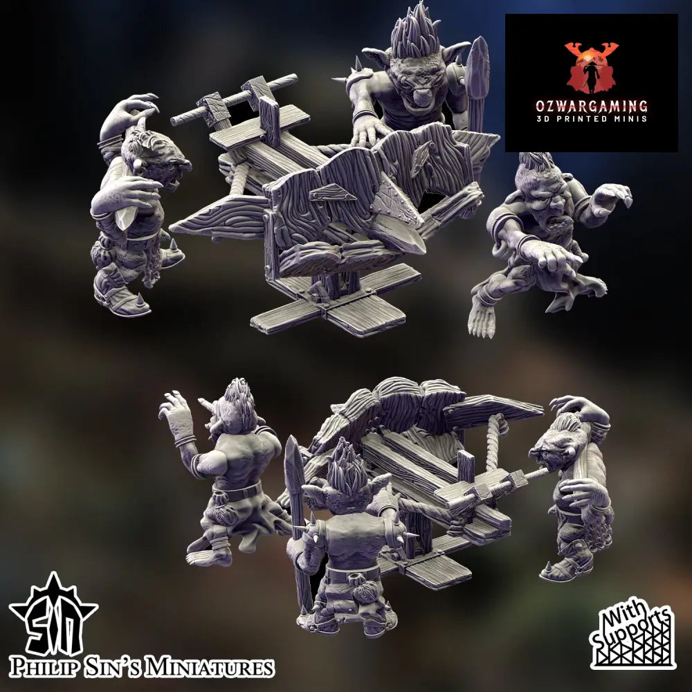 Skaartrench Goblin Bolt Thrower | Phillip Sin Fantasy Wargaming Miniatures Role Playing Miniatures