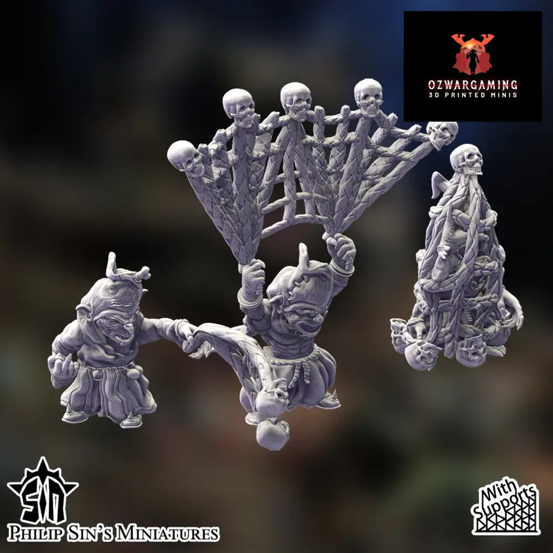 Skaartrench Goblin Netters | Phillip Sin Fantasy Wargaming Miniatures Role Playing Miniatures